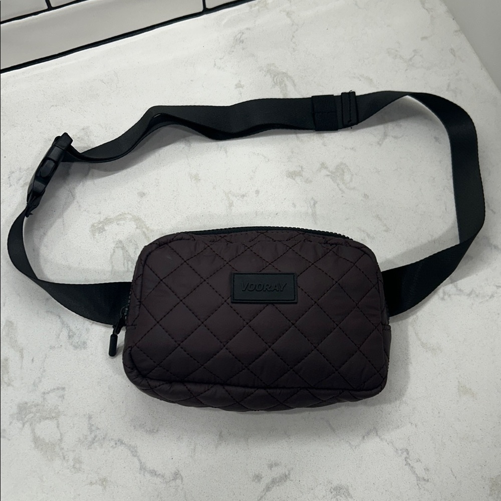Vooray Quilted Crossbody Belt Bag in Plum Purple